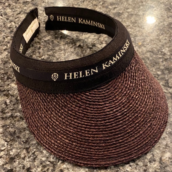 Helen Kaminski Dark Brown Raffia Bianca Visor - Picture 4 of 8